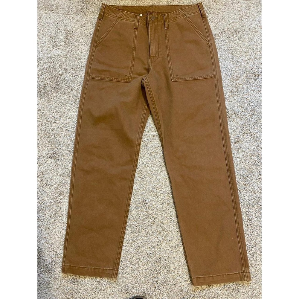 Levi's Strauss Mens Pants Premium Utility Chore Loose Tapered Brown 33 x 31 sku7